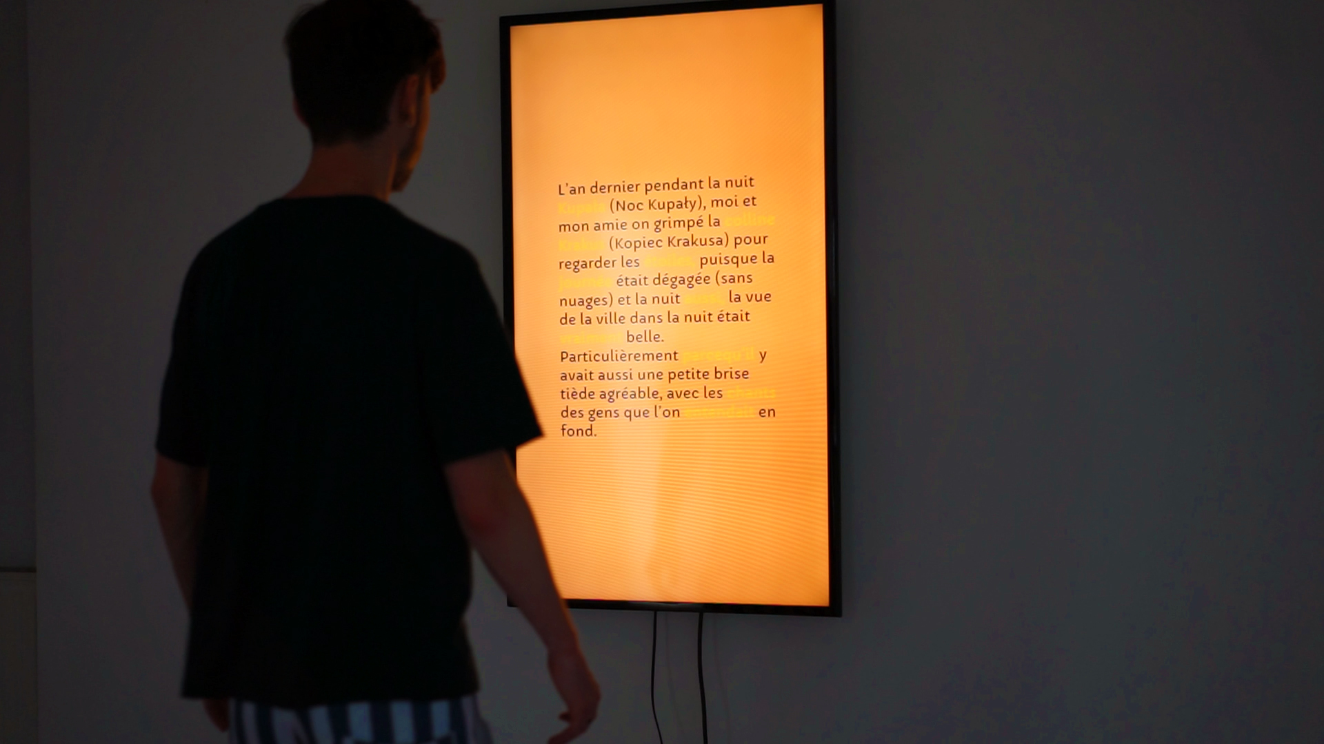 Hi Krakow, interactive installation, image 2, 2019, Sybille Clemente, graphic designer.